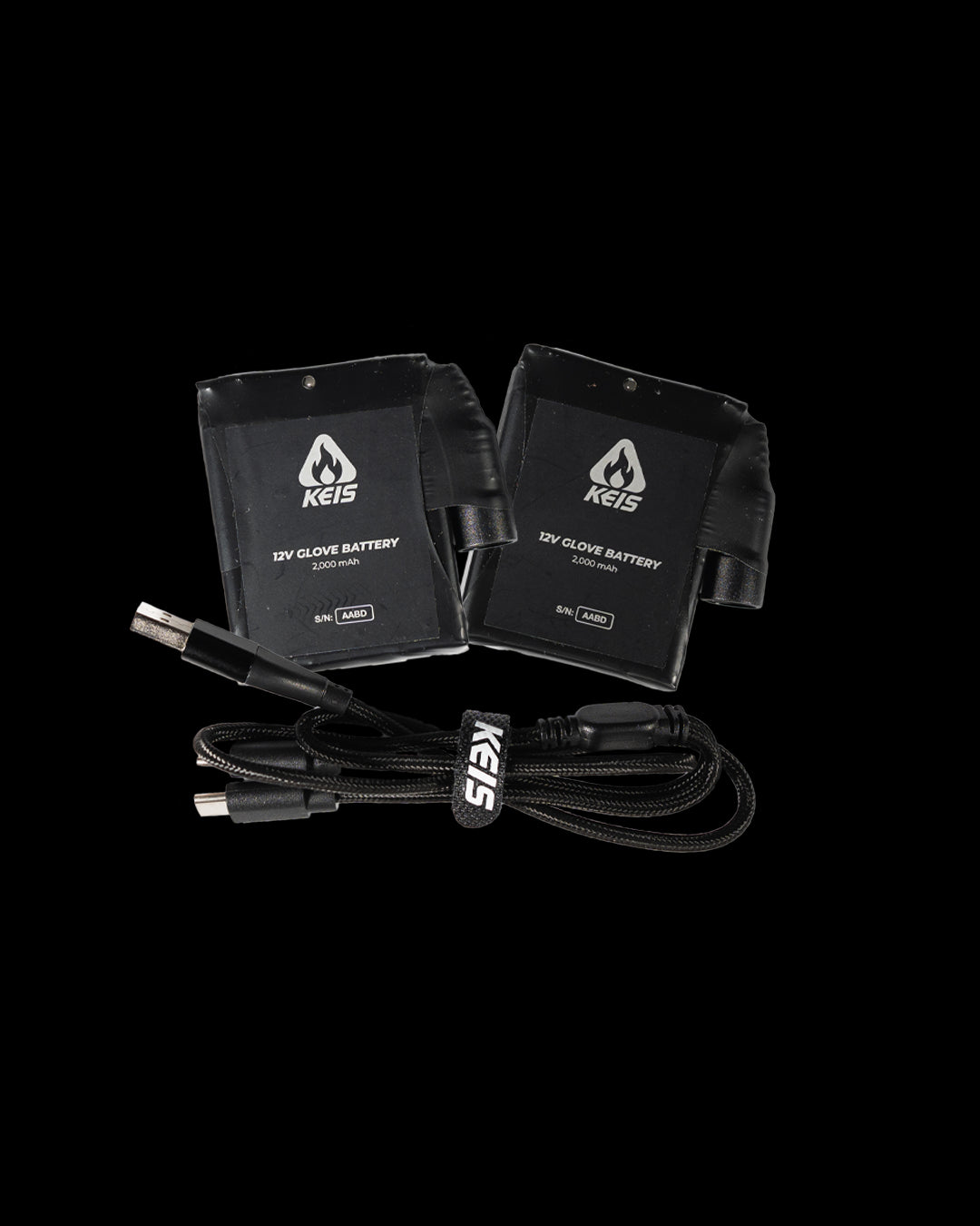 Keis Heated Apparel Battery 4000mAh Gloves Battery Set + USB-C Charging Cable