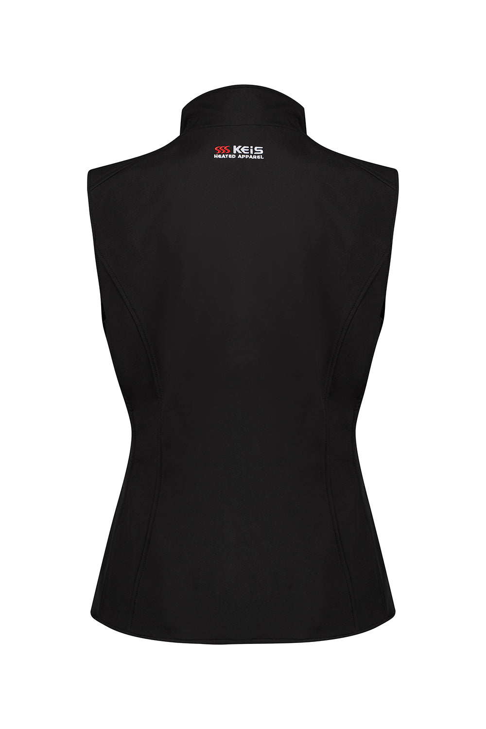 Keis ladies bodywarmer balck with red piping and logo