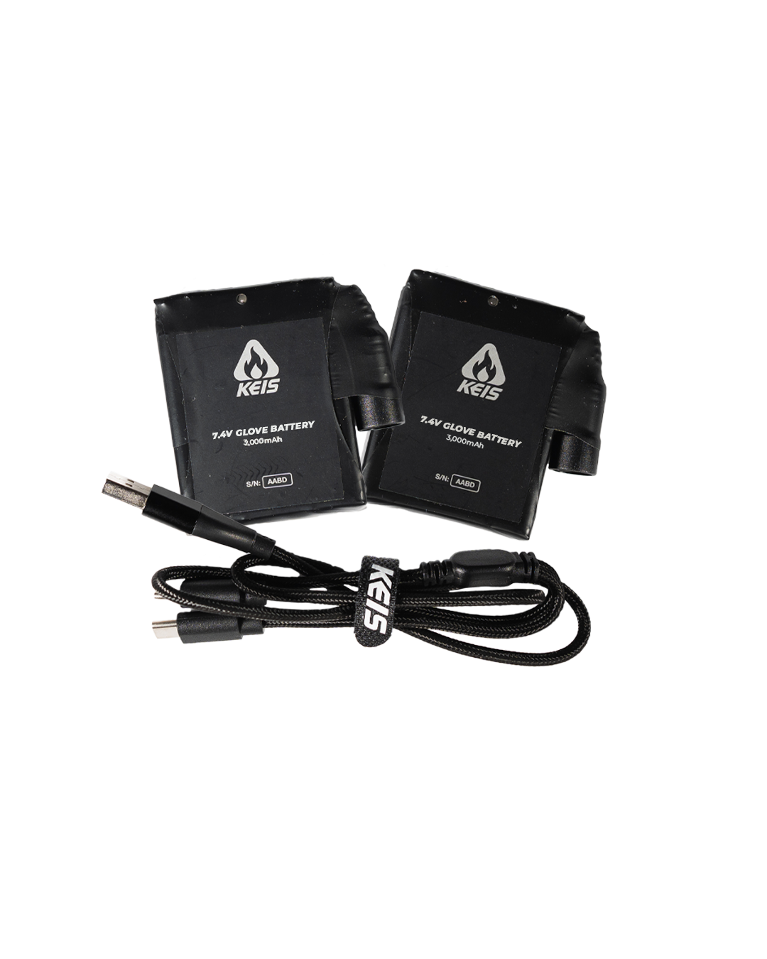 Keis Heated Apparel Batería juego de baterías 6000mAh 7.4V para guantes interiores